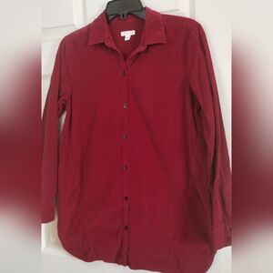 J. Jill Corduroy Tunic Button Up Shirt